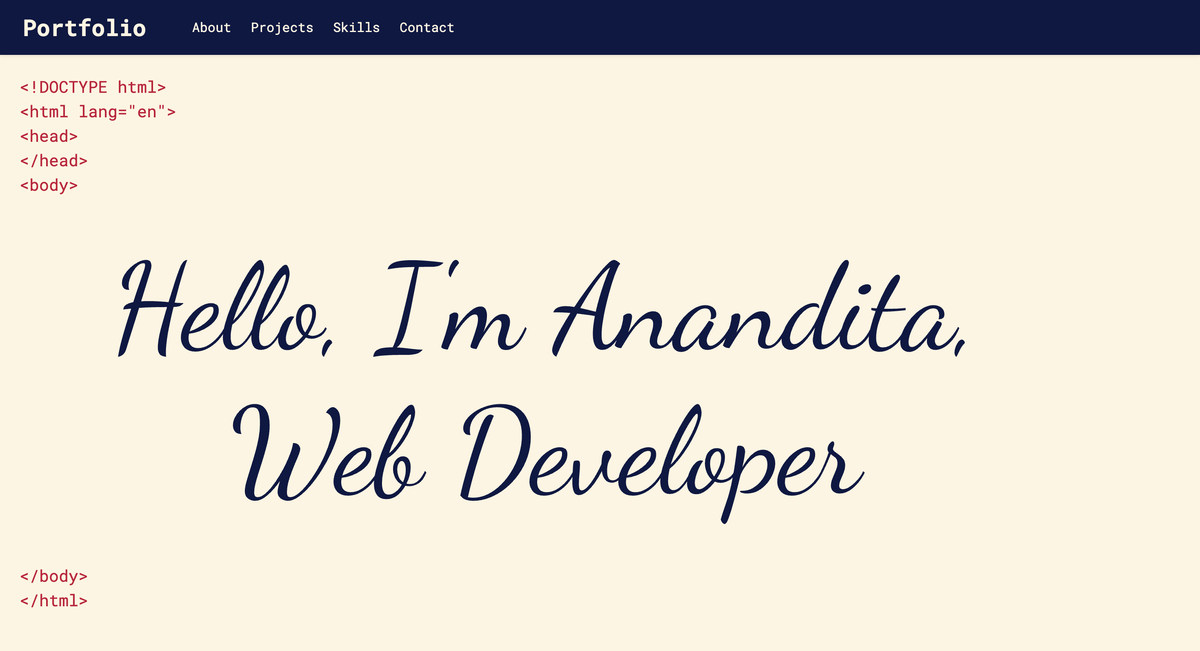 Basic Portfolio Website