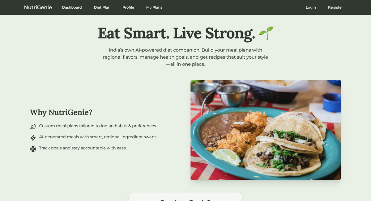 NutriGenie - AI Diet Planner